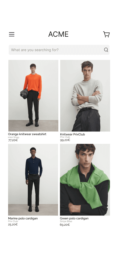 Instead of searching for static products